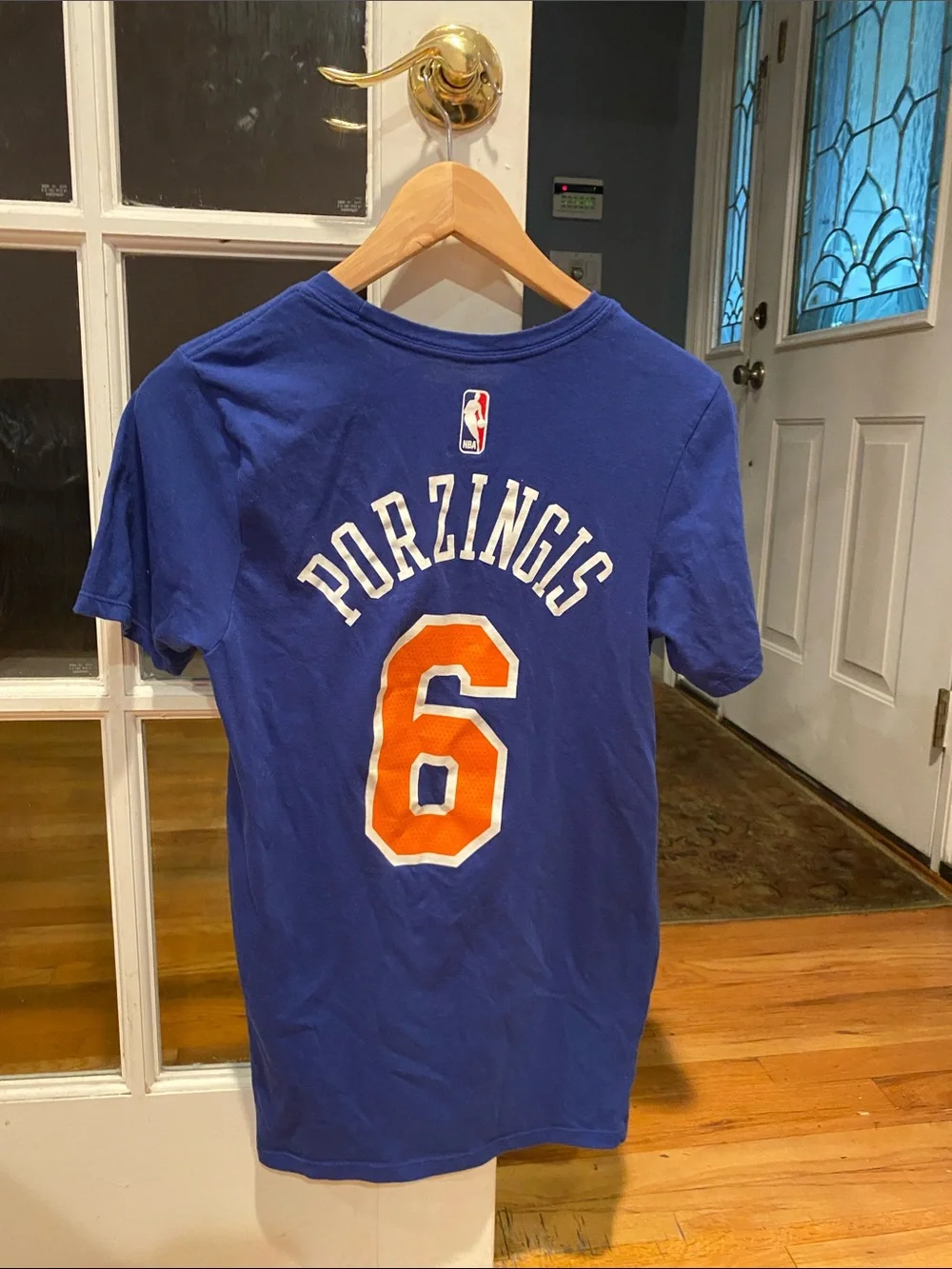 Nike Blue 'New York' Graphic Tee with Orange Number 6